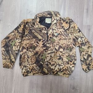 Mossy Oak Forrest Floor Pullover Jacket with hidden hood Men's Size 2XL